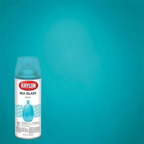 Krylon 6 Pack Gloss Aqua Sea Glass Spray Paint Net Wt 36 Oz In The