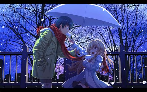 Man And Woman Holding Umbrella Anime Hd Wallpaper Wallpaper Flare