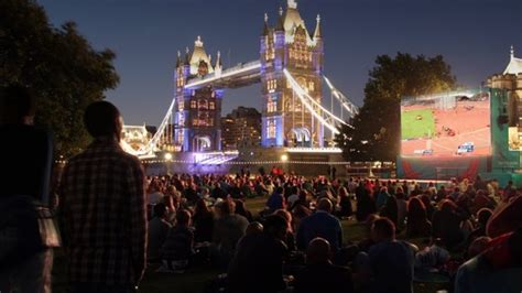 There's giant jenga, table tennis and more. Big screens in London showing Andy Murray's Wimbledon ...