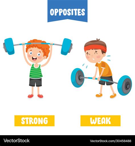 Strong And Weak Royalty Free Vector Image Vectorstock
