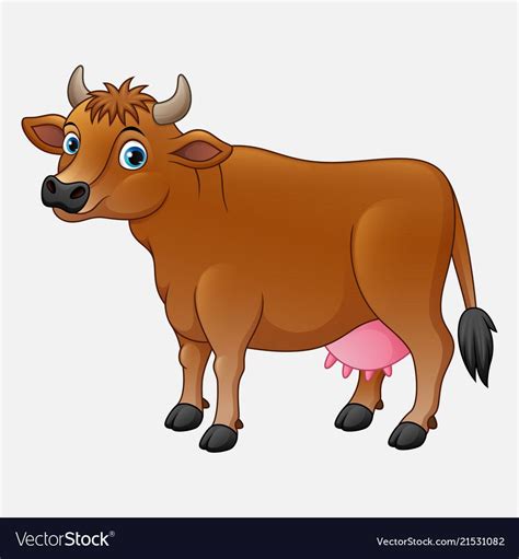 A Brown Cow With Horns And Pink Dress