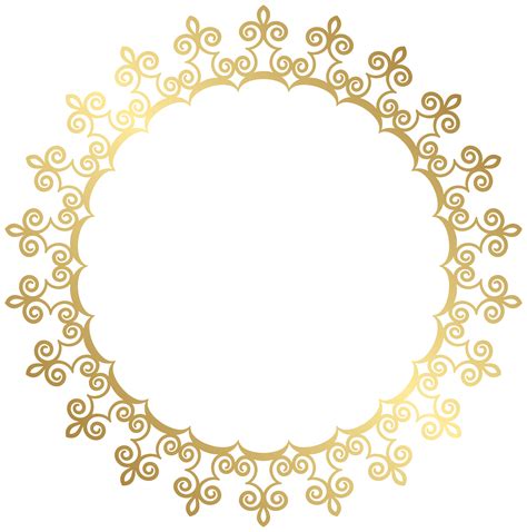 Round Gold Border Frame Png Clip Art Image Round Gold Border Png The