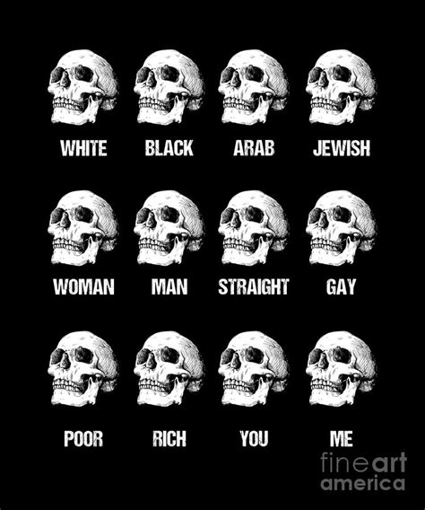 Skull Skeleton Anti Racist Equality Lgbt Gay T Digital Art By Thomas