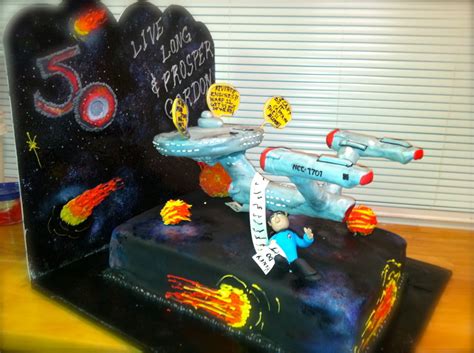 Star Trek Enterprise Retirement Cake