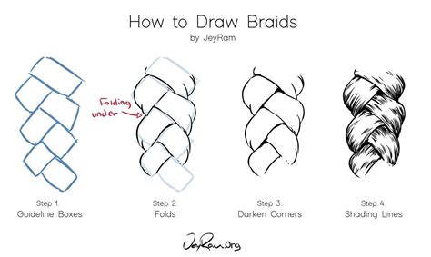 How To Draw A Braid How To Draw Braids Drawing Hair Tutorial Images