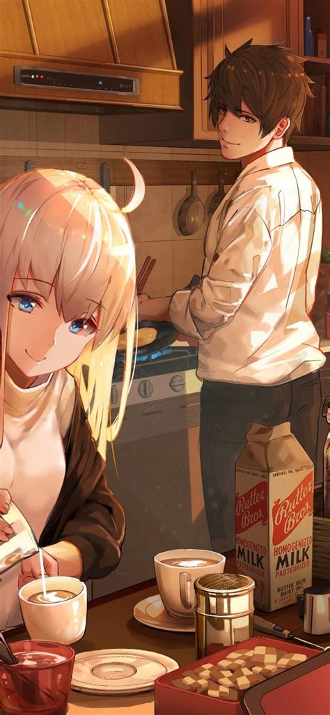 Drinking Coffee Anime Couple HD Phone Wallpaper Pxfuel