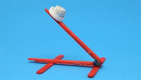 Simple Catapult With Popsicle Sticks And A Spoon Popsicle Stick