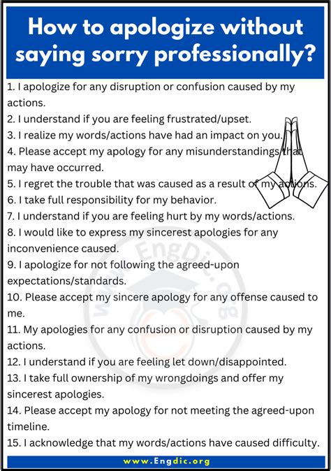 70 Different Ways To Apologize Professionally Formally Engdic