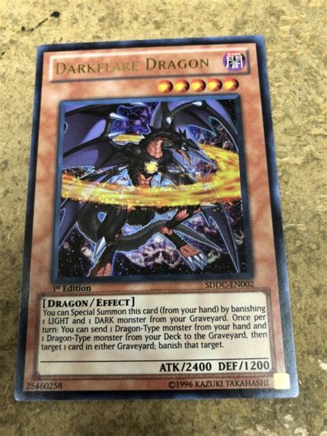 1x Mnm Darkflare Dragon Sddc En002 Ultra Rare 1st Edition