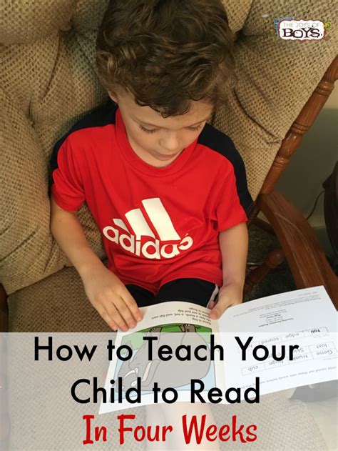 How To Teach Kids To Read In 4 Weeks The Joys Of Boys Kids Reading