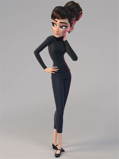 Cute Girl Cartoon Characters 3d