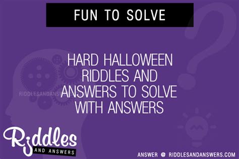 30 Hard Halloween And Riddles With Answers To Solve Puzzles And Brain