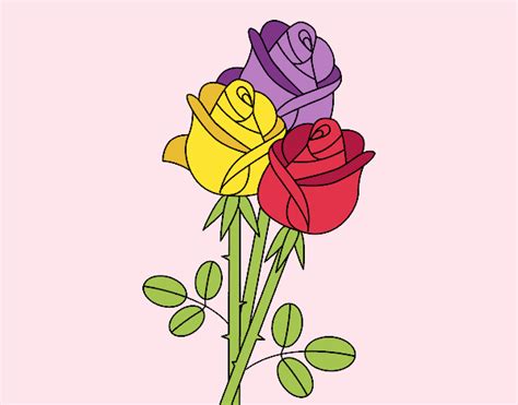 Actualizar Más De 87 Rosa Dibujo A Color Mejor Vn