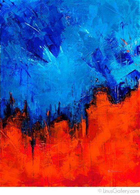 Abstract Expressionism Artist Michelle Meister Fire And