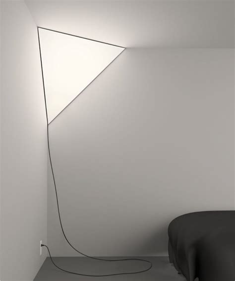 Whether you choose a bold statement piece or a minimalist design, your light fixture will help tell your room's story while providing light to comfortably perform tasks and move throughout the space safely. Triangular Lamp for Ceiling Corners | Designs & Ideas on Dornob