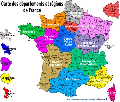 Les Régions Françaises 2024 Liste Nombre Carte Départements Et