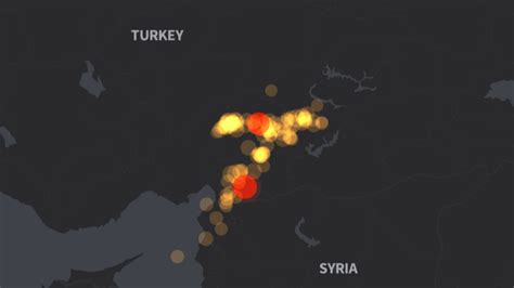 Mapping The 100 Aftershocks From The Turkey Syria Earthquake Turkey