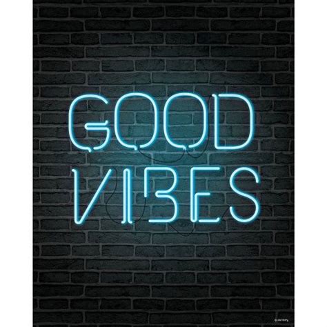 I got this neon sign made last year because it's something i have. Good Vibes Neon Print - Black Brick | Neon signs, Good ...