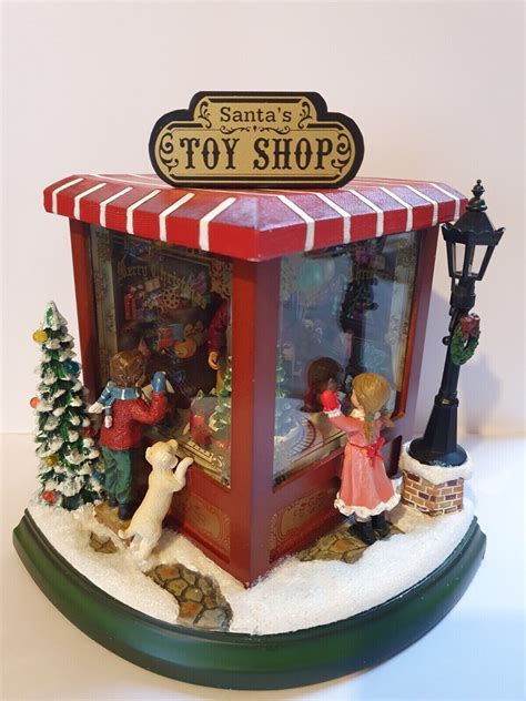 Santas Toy Shop Music Box 8 Christmas Carols Collectable T