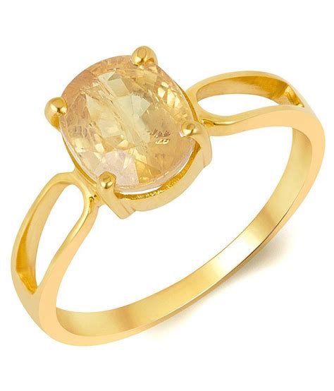 Find here online price details of companies selling yellow sapphire ring. Kundali Yellow Sapphire (Pukhraj) 18Kt Gold Gemstone Ring ...