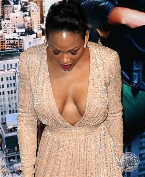 Meagan Good Nude Boobs And Huge Cleavage