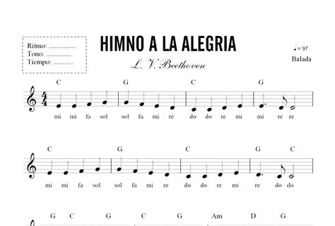 Partitura - Himno a la Alegria