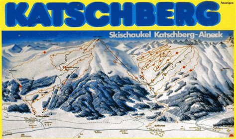 Detailed Piste Map Of Katschberg Ski Resort 1993 Salzburg Austria