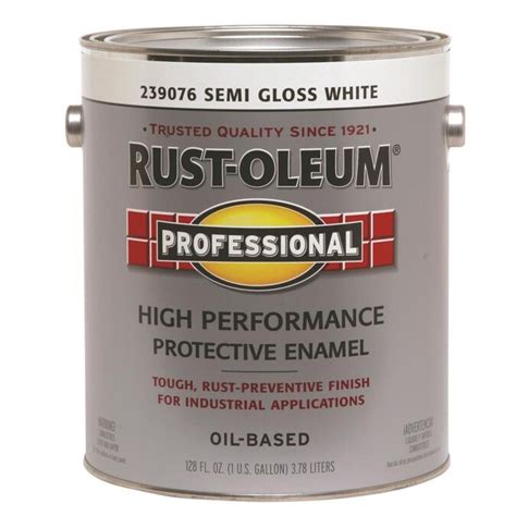 Rust Oleum Professional White Semi Gloss Oil Based Enamel Interior