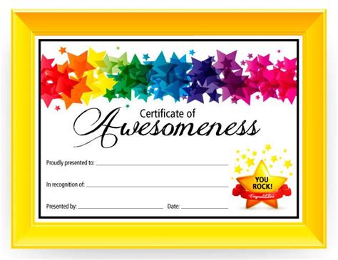 Certificate Of Awesomeness Dabbles And Babbles Free Certificate