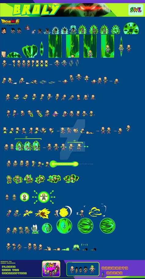 Broly Ssj Swl Sprite Sheet By Orumaitoobeso On Deviantart