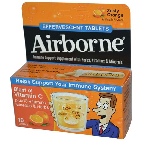 Research health effects, dosing, sources, deficiency symptoms, side effects, and interactions here. AirBorne Blast of Vitamin C Zesty Orange 10 Effervescent ...