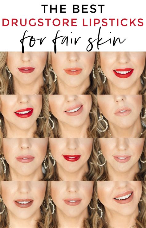 The Best Drugstore Lipsticks For Fair Skin 16 Lip Swatches