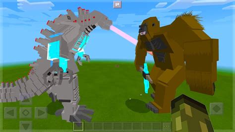 Insane Godzilla Vs Kong Mod In Minecraft Pe Youtube