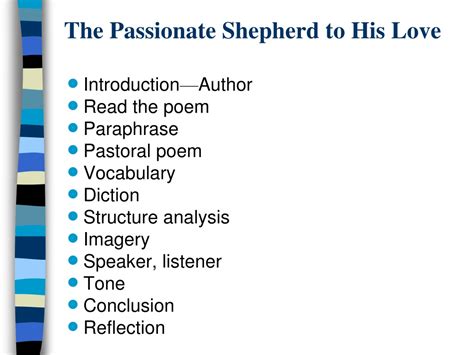 Ppt The Passionate Shepherd To His Love Powerpoint Presentation Free