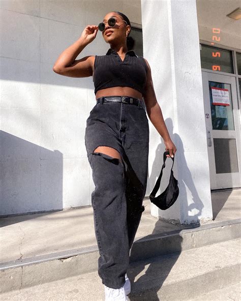 Baggy Jeans 90s Fashion Black Baggy Pants Outfit Jean Outfits