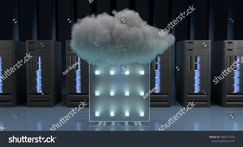 Cloud Computing Data Center Servers 3d Stock Illustration 1866771970