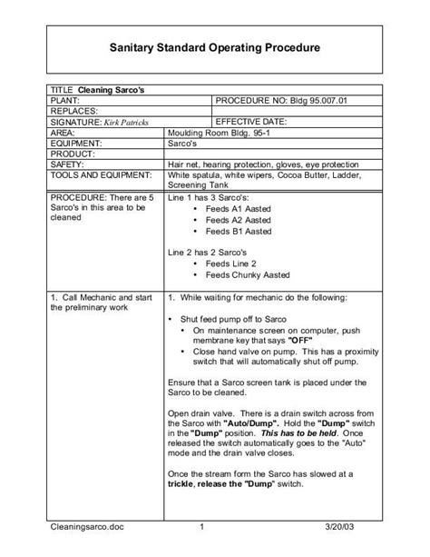 Menciptakan sop atau standard operating. Standard Operating Procedure Sop Templates Word Excel ...