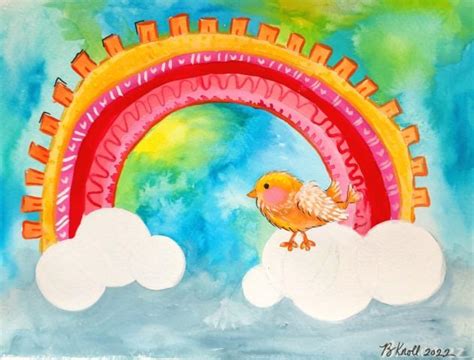 Original Rainbow Art Brenda Knoll