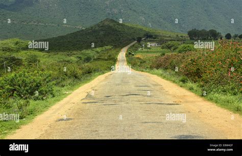 Long Lonely Road Stock Photo Alamy