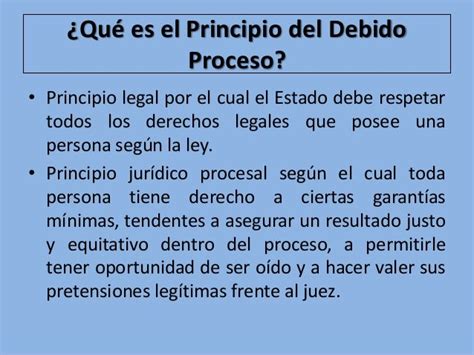 El Debido Proceso