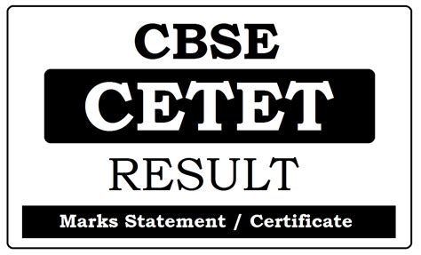 CBSE CTET September Result 2024 CTET Marks Statement Certificate At