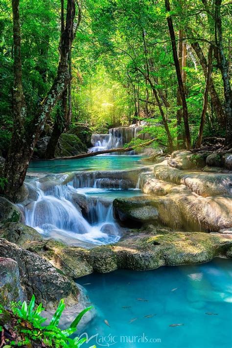 Tropical Blue Waterfalls Beautiful Waterfalls Nature Photography