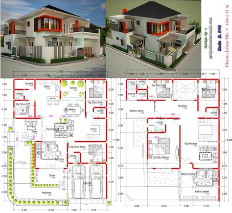 Gambar Denah Rumah Mewah Lantai 1 12 Koleksi Gambar