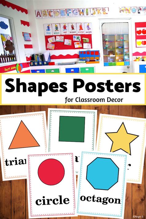 Shapes Posters 2d And 3d Shapes Bright Classroom Decor Shape Poster Images