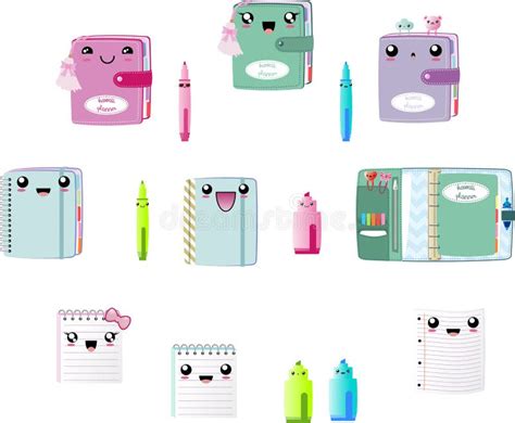 Planner Clipart Kawaii Planner Clipart Notebook Clipa