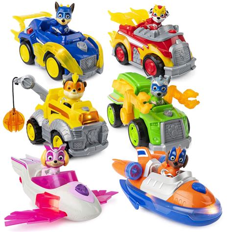 Mighty Pups Deluxe Vehicles With Light Sound And Game Figure Paw