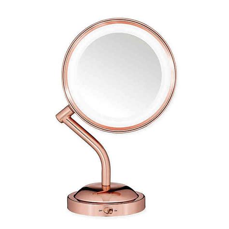 Conair Rose X X Lighted Vanity Mirror In Gold Bed Bath Beyond