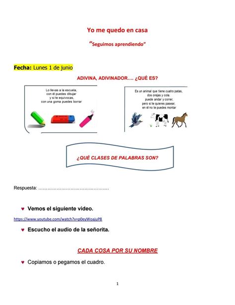 Secuencia De Lengua Sustantivos