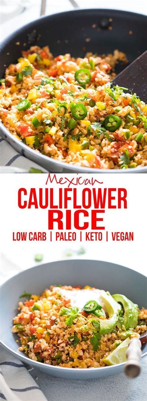 Low Carb Mexican Cauliflower Rice Cauliflower Fried Rice How To