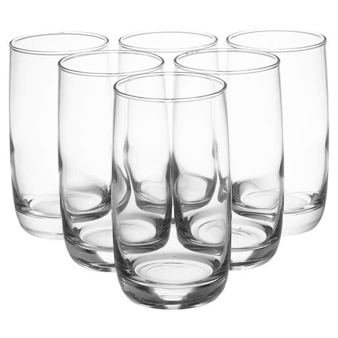 6 pcs tall 330ml luminarc drinking glasses tumblers whiskey cocktail t set ebay